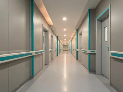 Corridor inspiration board with wall protection colors